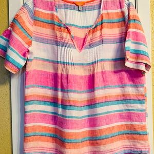 Joules Women’s Multi Stripe Cotton Top Sz 10